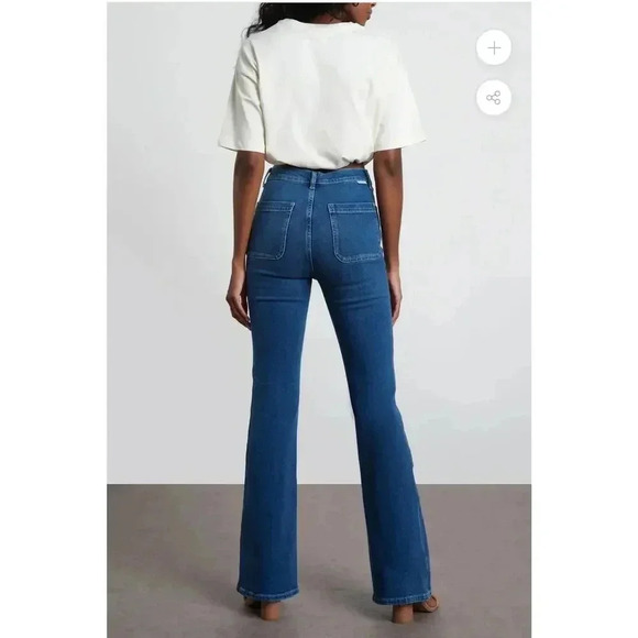 Boyish The Ricky High Rise Flare Jeans size 32 in Love Jones Wash - Picture 2 of 13